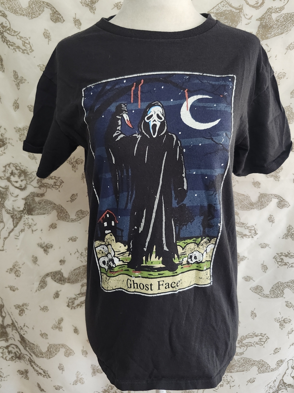 Ghost Face Tarot Card T Shirt S